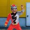 Eye Catching Toddler Red Ranger Dino Fury Muscle Jumpsuit Belt Headpiece
